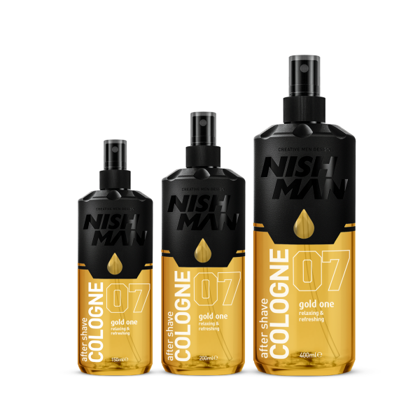 NISHMAN AFTER SHAVE COLOGNE NO.07 GOLD ONE - 150ML , 200 ML & 400 ML