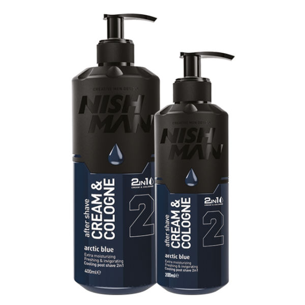 NISHMAN AFTER SHAVE CREAM & COLOGNE NO.02 Arctic Blue 200ML/400ML