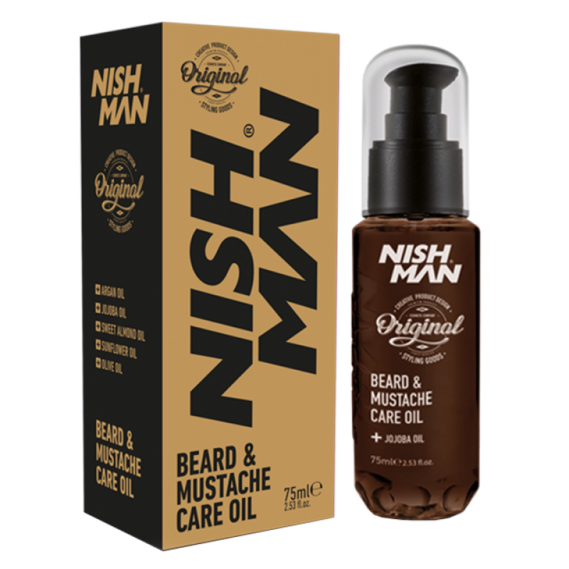 NISHMAN BEARD & MUSTACHE CARE OIL 75 ML