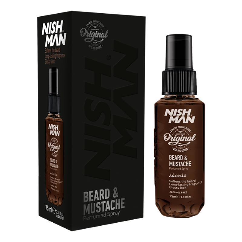 NISHMAN BEARD & MUSTACHE PERFUMED SPRAY ADONIS 75 ML