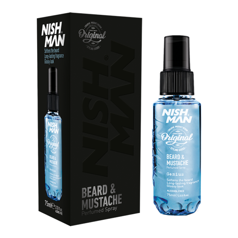 NISHMAN BEARD & MUSTACHE PERFUMED SPRAY GENIUS 75 ML